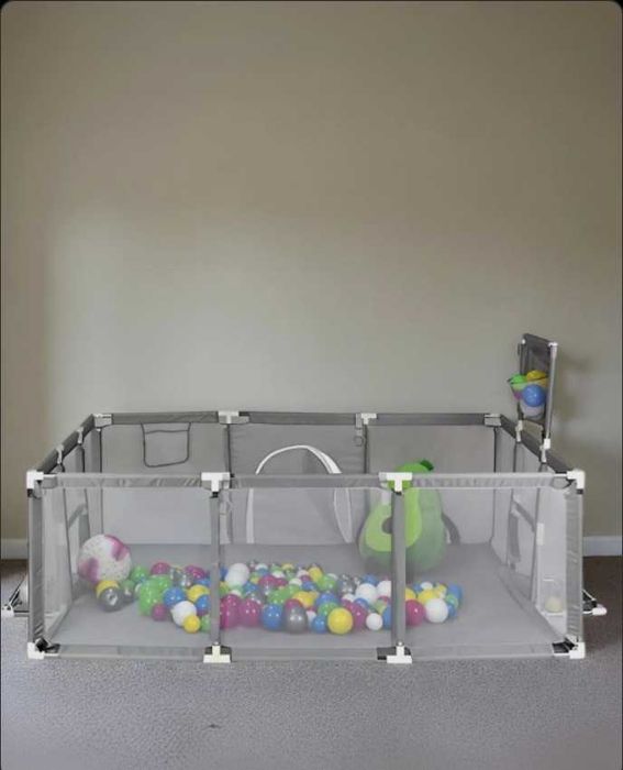 Манеж дитячий великий з баскетболом і воротами 180см