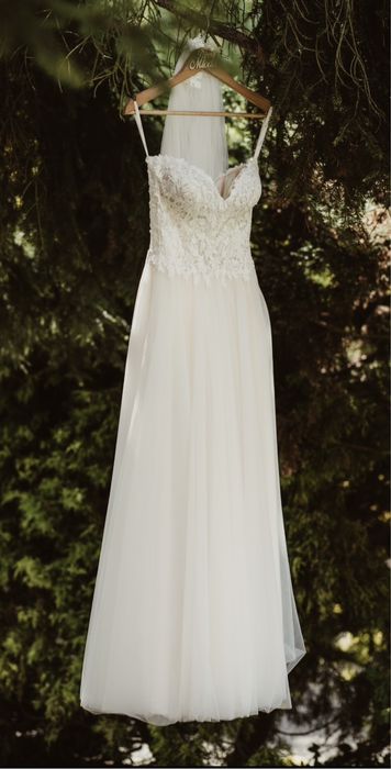 Suknia ślubna Agnes Boho rękawki