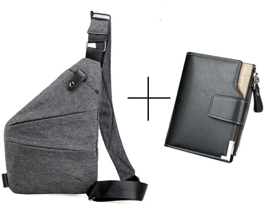 Набор сумка через плече Cross Body + кошелек Baellerry Business Mini