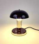 Lampka grzybek purpurowo kobaltowa  retro PRL art deco vintage