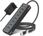 Aktywny koncentrator USB z zasilaczem RSHTECH 7-portowy  USZKODZONY