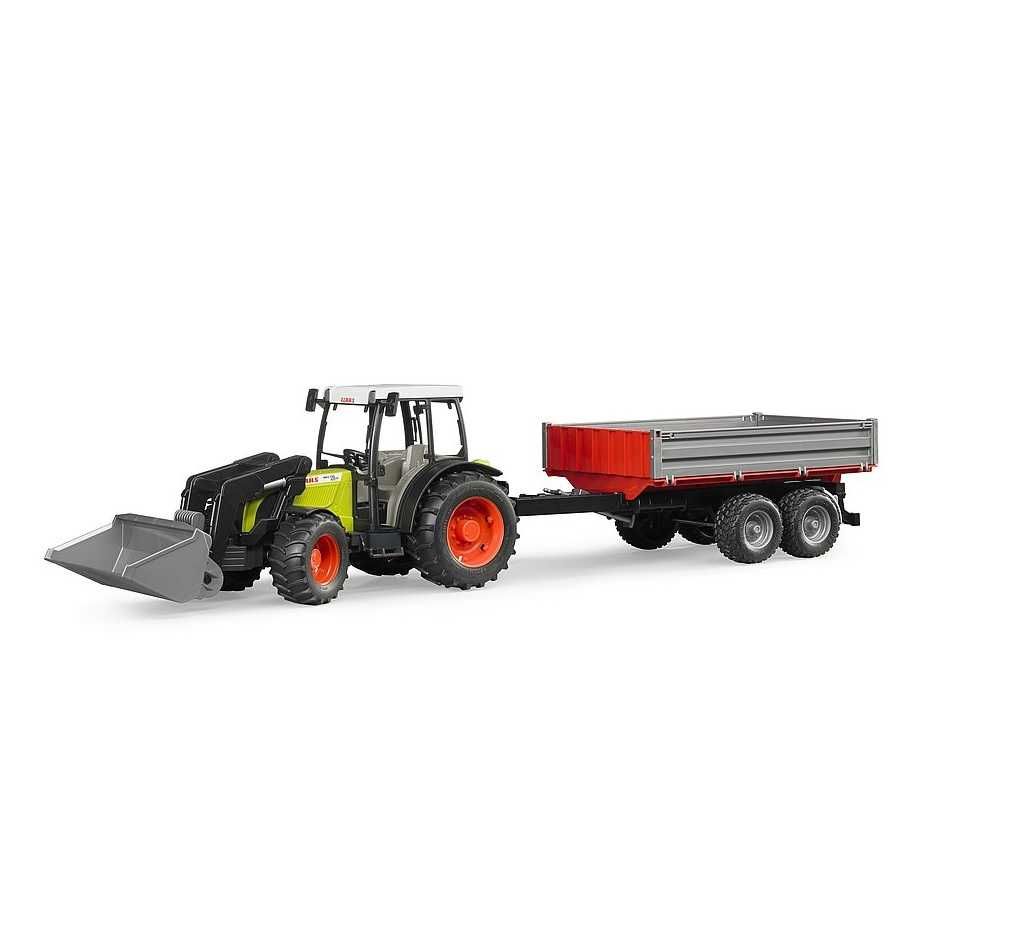 PREZENT Bruder 02112 traktor Claas Nectis + przyczepa + ładowacz