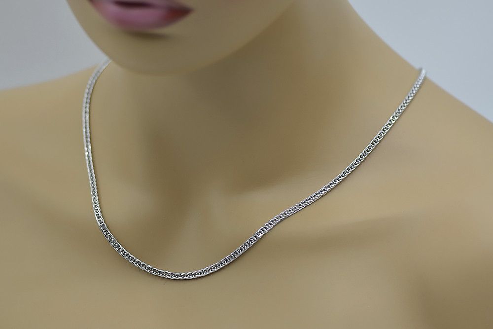 Łańcuszek z białego złota 14k 585 włoski Lisi ogon cc036w 60cm 3mm G