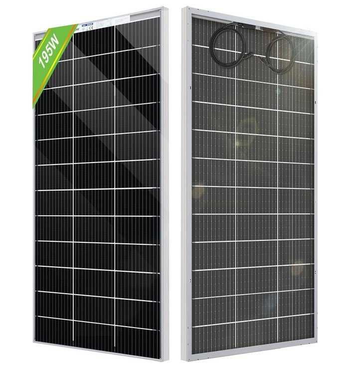 Kit Painel Solar Mono 120W a 195W Cont. Carga Solar MPPT Par Cabos MC4