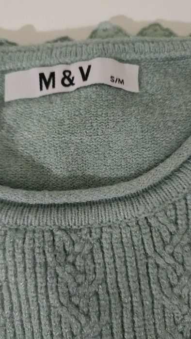 Camisola de Malha Verde Água