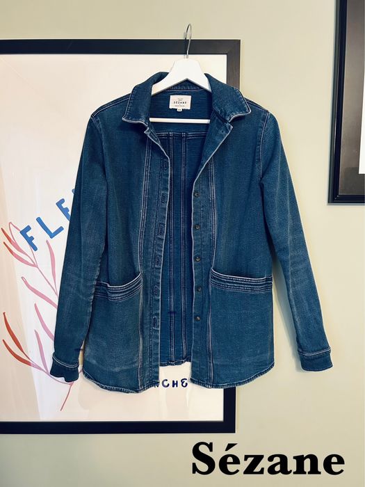 Kurtka jeansowa denim XS Sézane bawełna Will classy