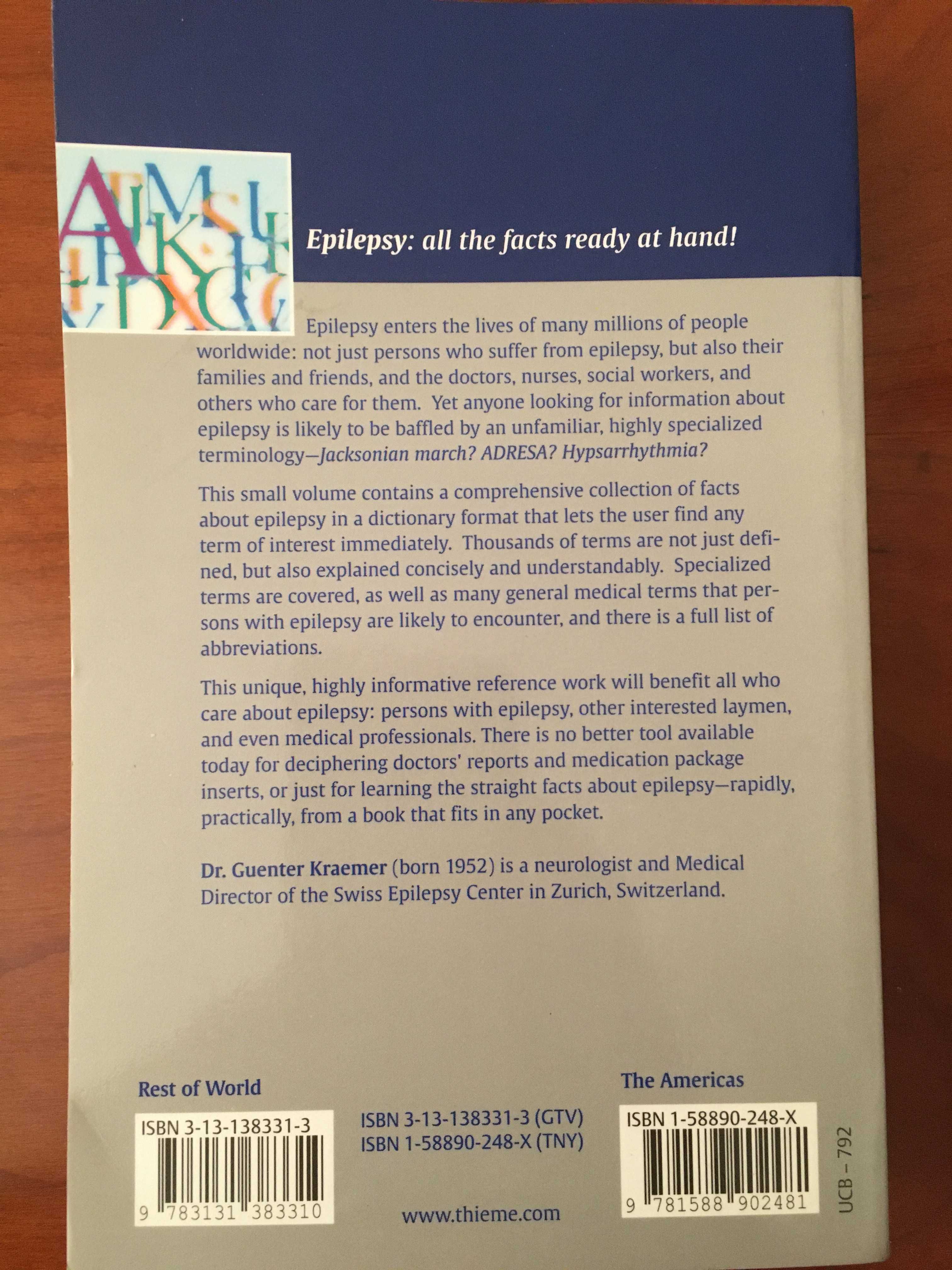 Epilepsy from A to Z - A Dictionary of Medical Terms