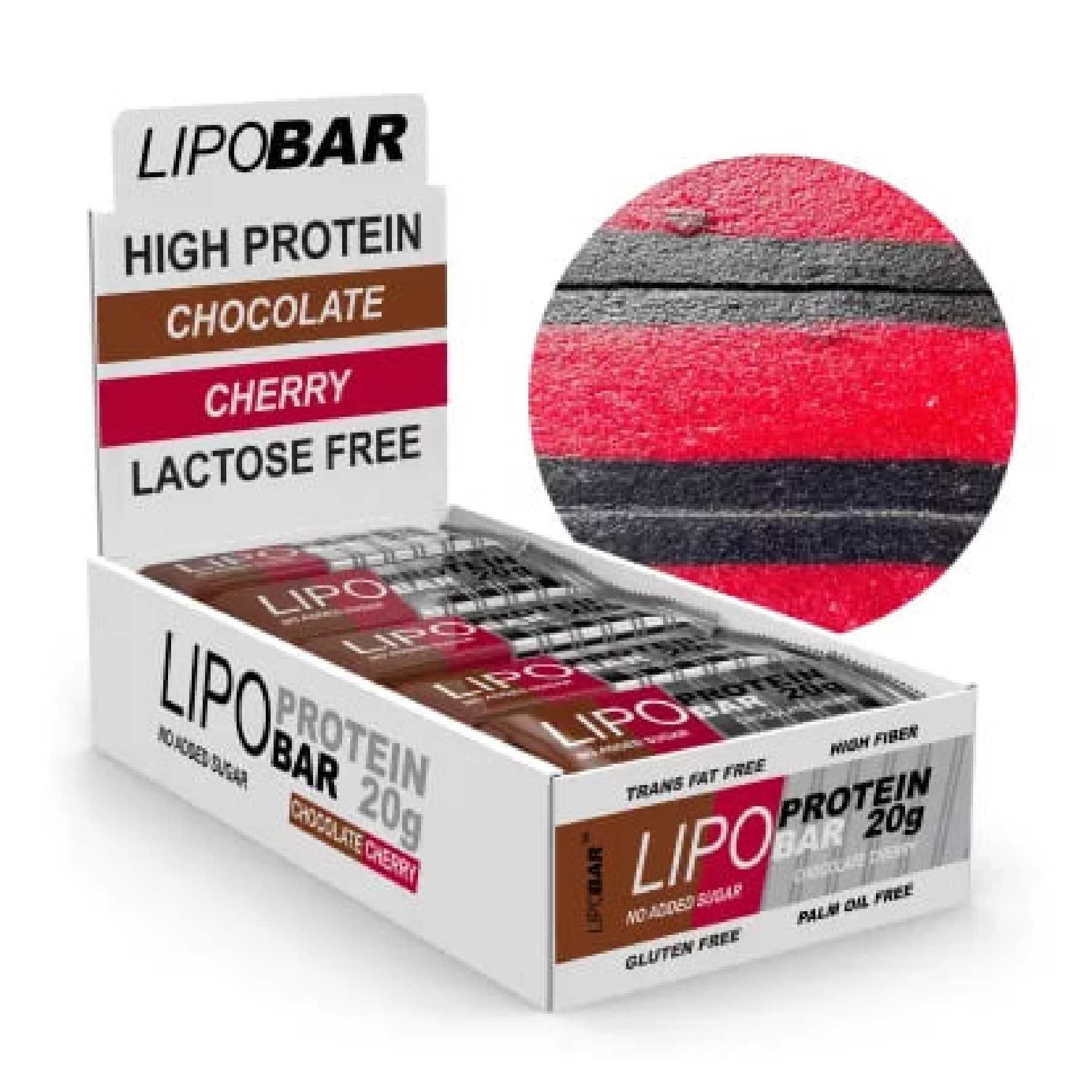 БЕЗ ЦУКРУ • Протеїнові батончики LIPOBAR • БОКС 50г*20 шт