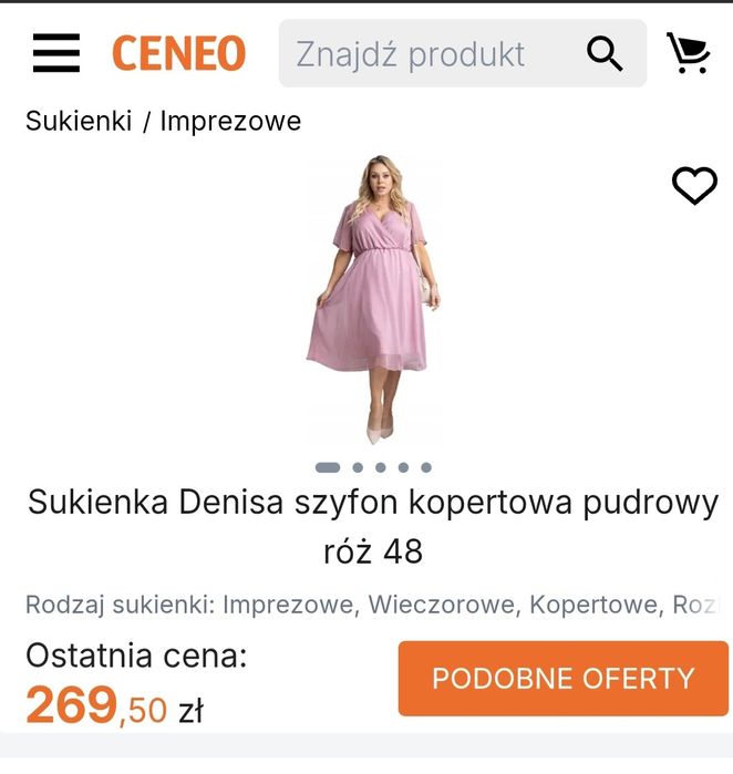 Szyfonowa miętowa sukienka plus size, polski producent, nowa,r.50