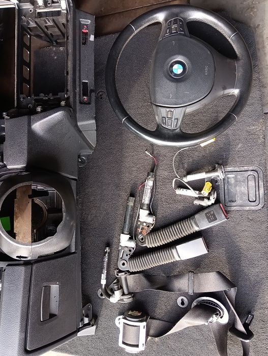 Komplet BMW F10 F11 ORGINAŁ deska rozdzielcza pasy PODUSZKA KOKPIT air