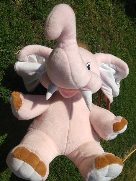 Игрушка большой слон розовый
