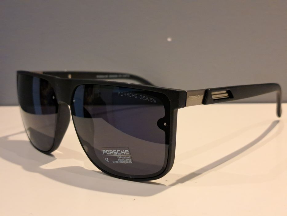 PORSCHE DESIGN męskie czarne polaryzacyjne okulary przeciwsłoneczne