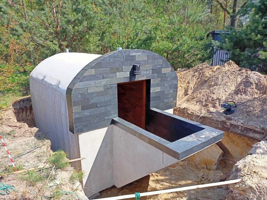 schron , piwniczka betonowa , ziemianka , piwnica , sauna , schron