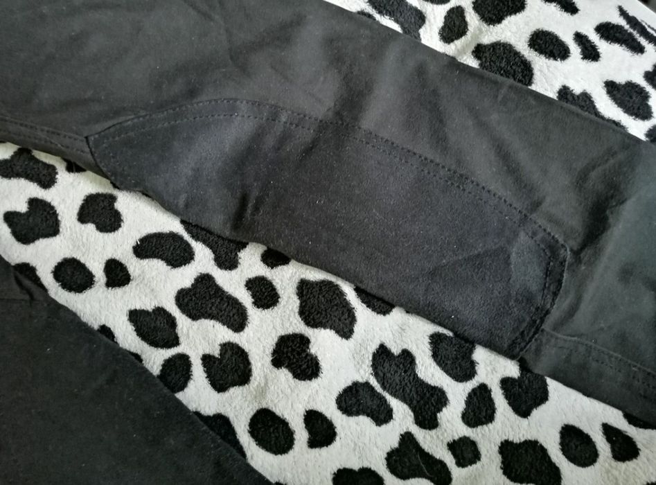 NEW YORKER _ spodnie zwężane rurki cygaretki skinny z wstawką zamszową