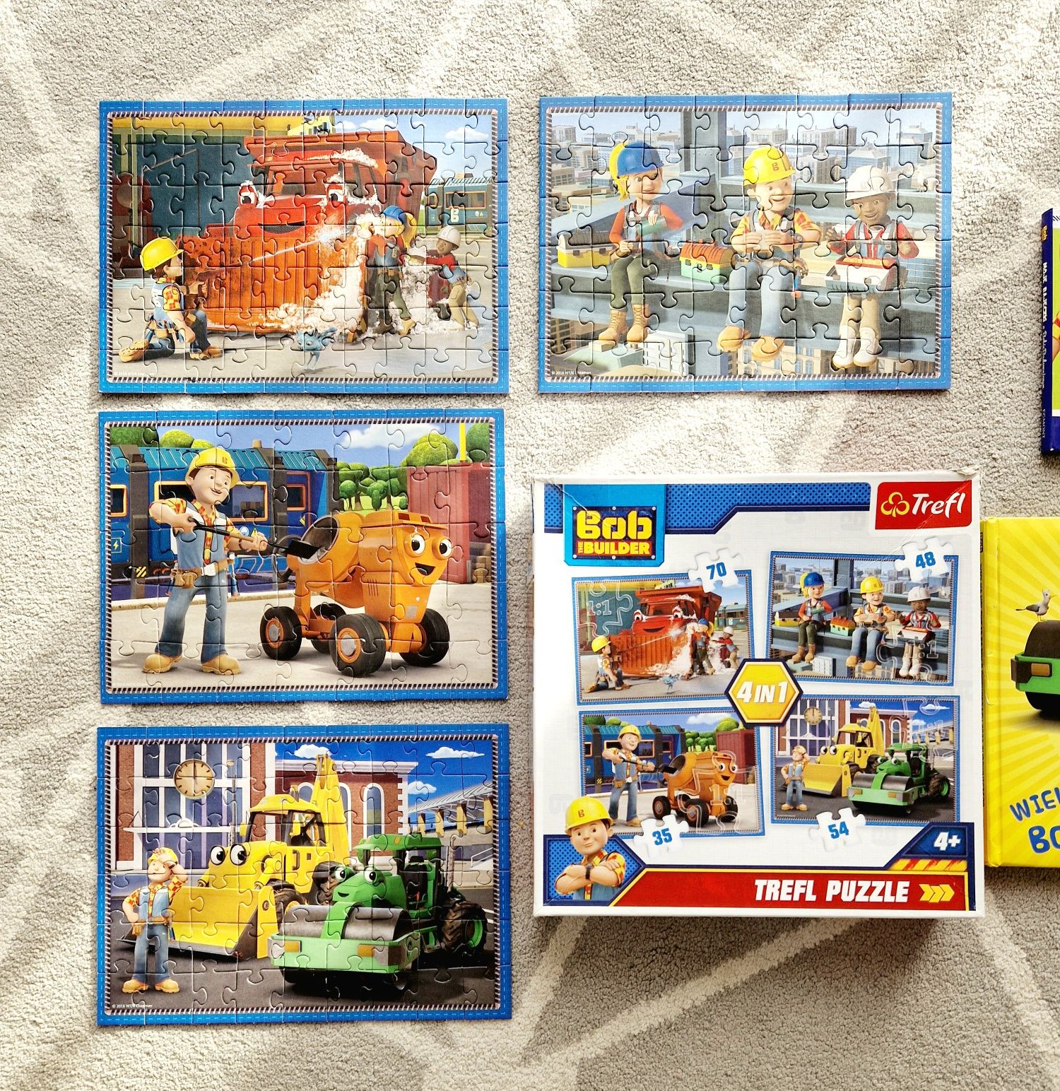 Bob Budowniczy zestaw 4x puzzle 2x książka bajki do czytania