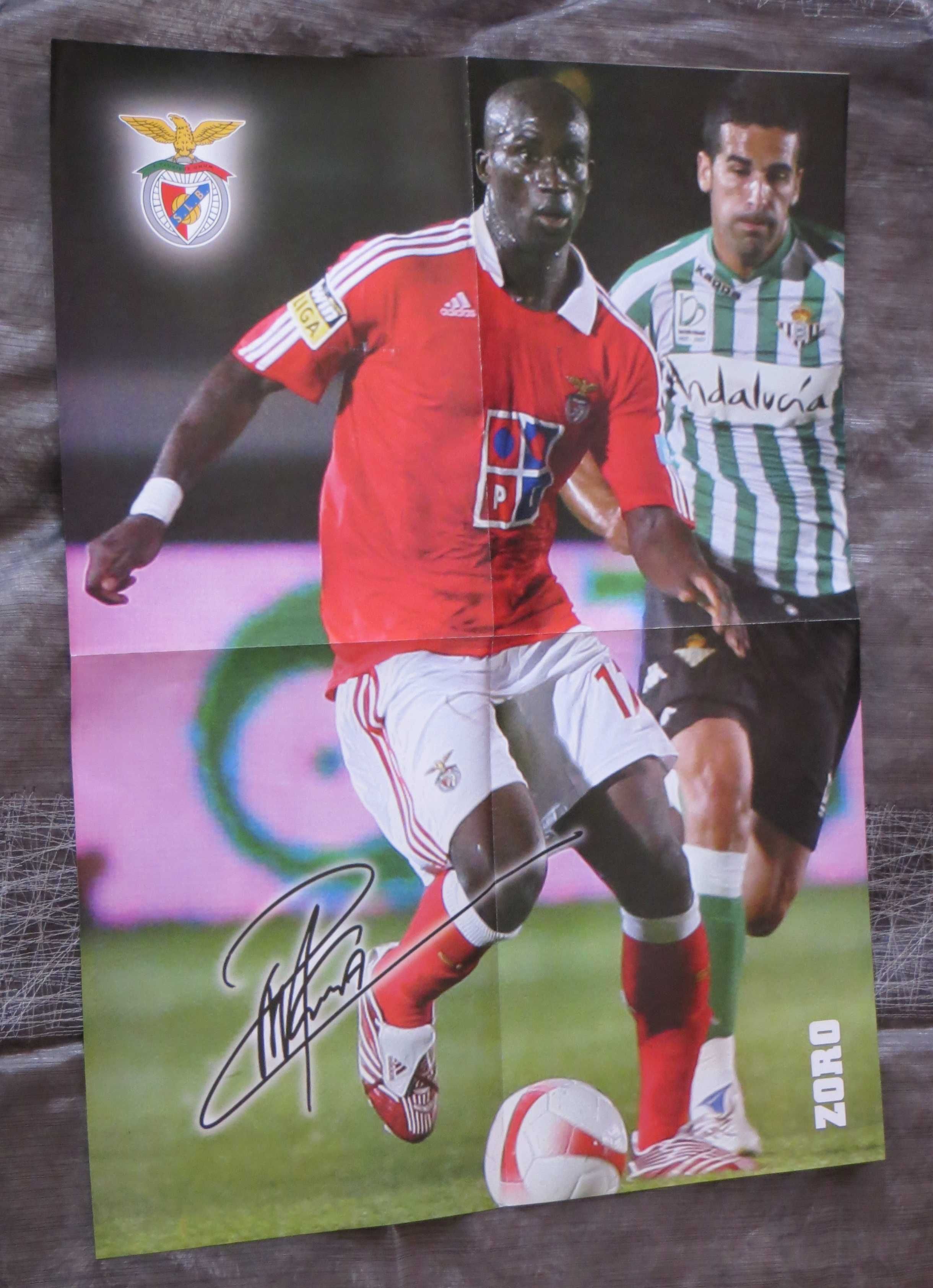 Posters Benfica com 2 jogadores cada poster - Medida : 58 X 43 cm