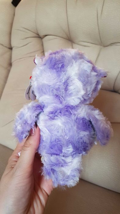 TY Beanie Boos глазастик сиреневая сова OWLIVIA 15 см