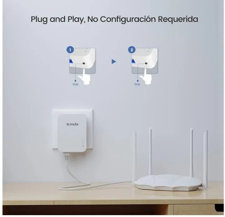 Tenda PH3 AV1000 Gigabit Powerline Adapter x2