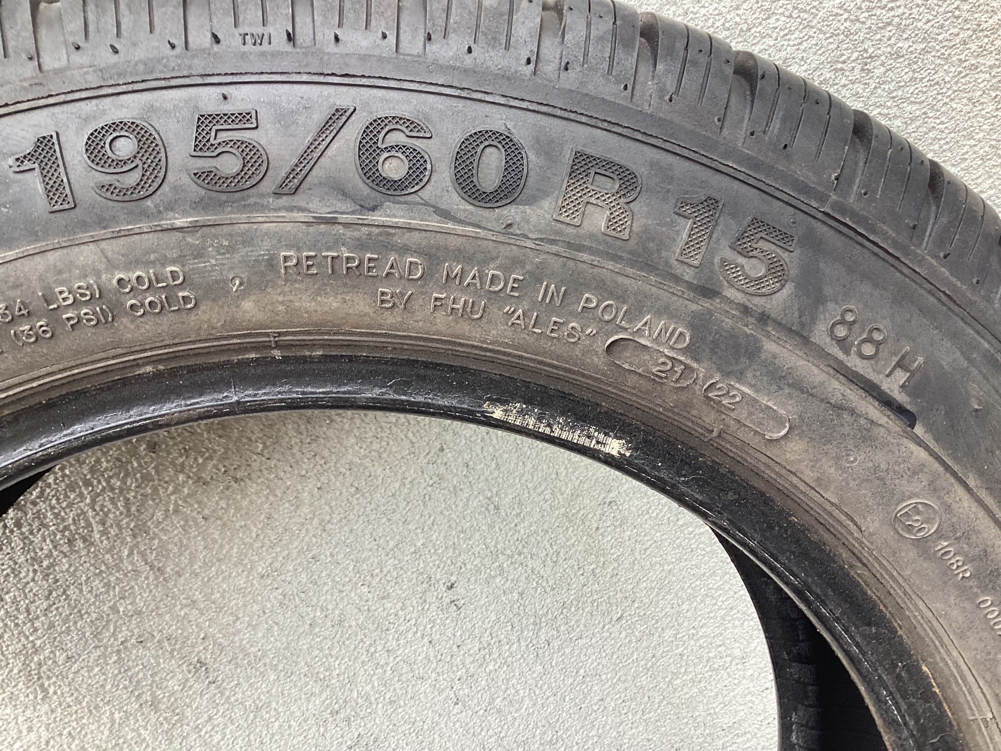 PIENSK 195/60r15 4szt opony zima zimowe 6.8mm 2022r
