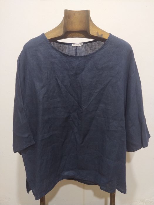 Blusa linho azul tamanho XL
