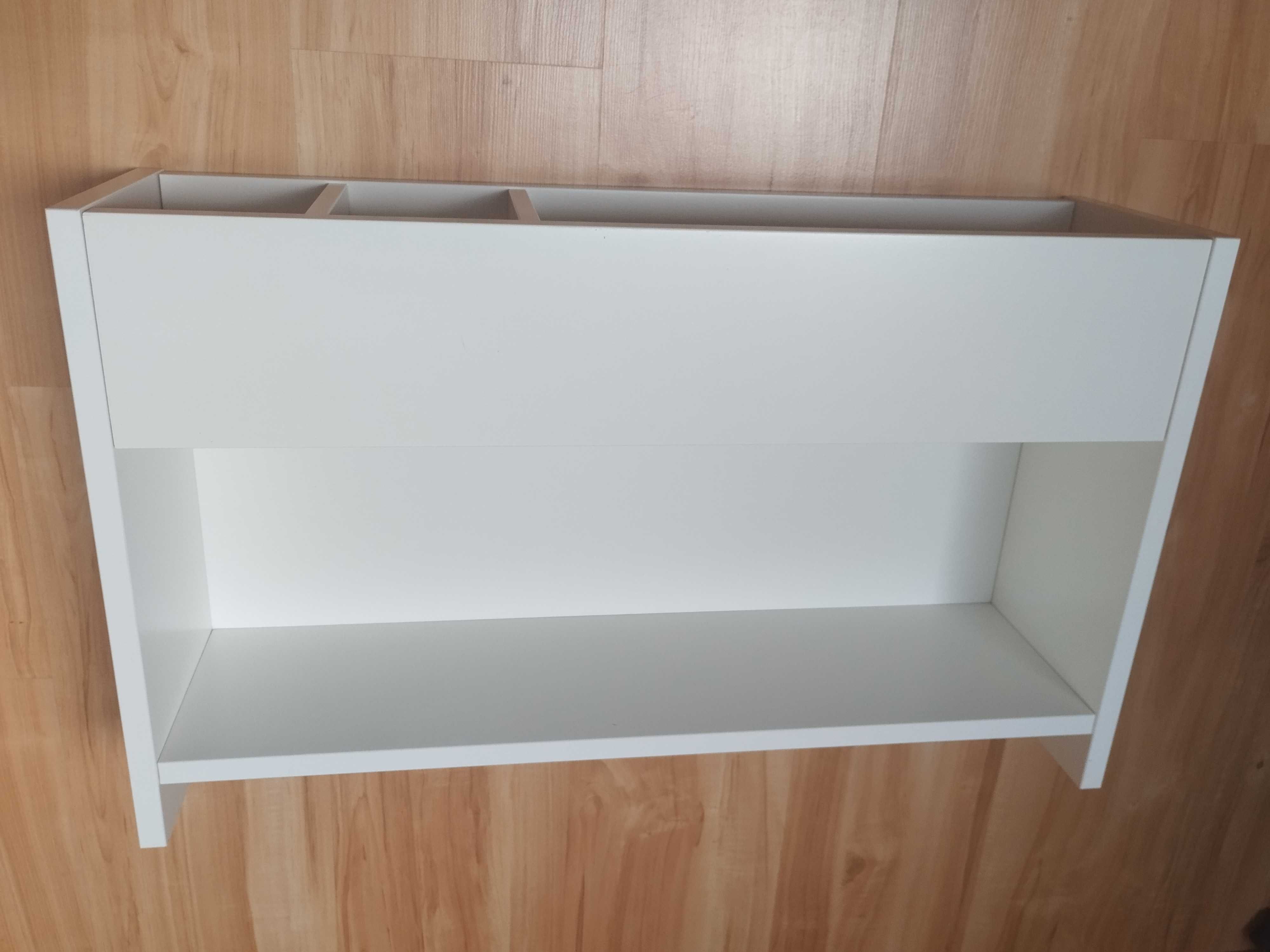 Nadstawka na biurko Ikea Pahl biało-zielona
