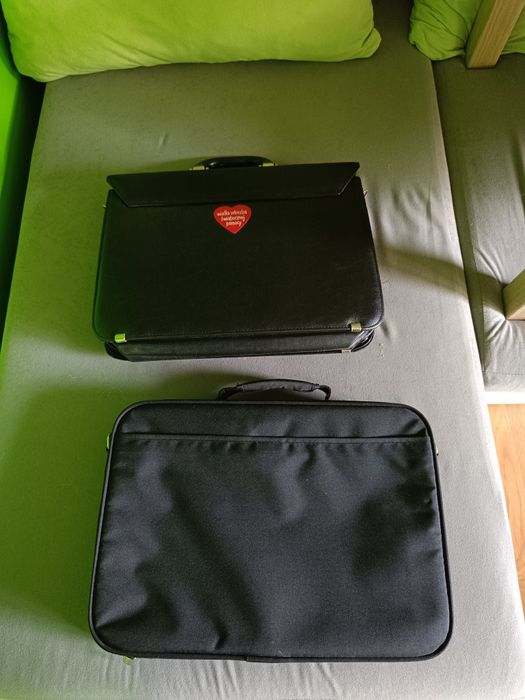 Skórzana aktówka i torba na laptopa
