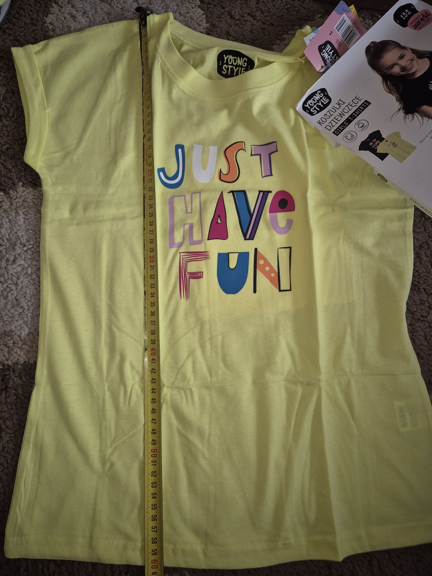 Koszulki tshirt dziewczęce 2pack NOWE r.152