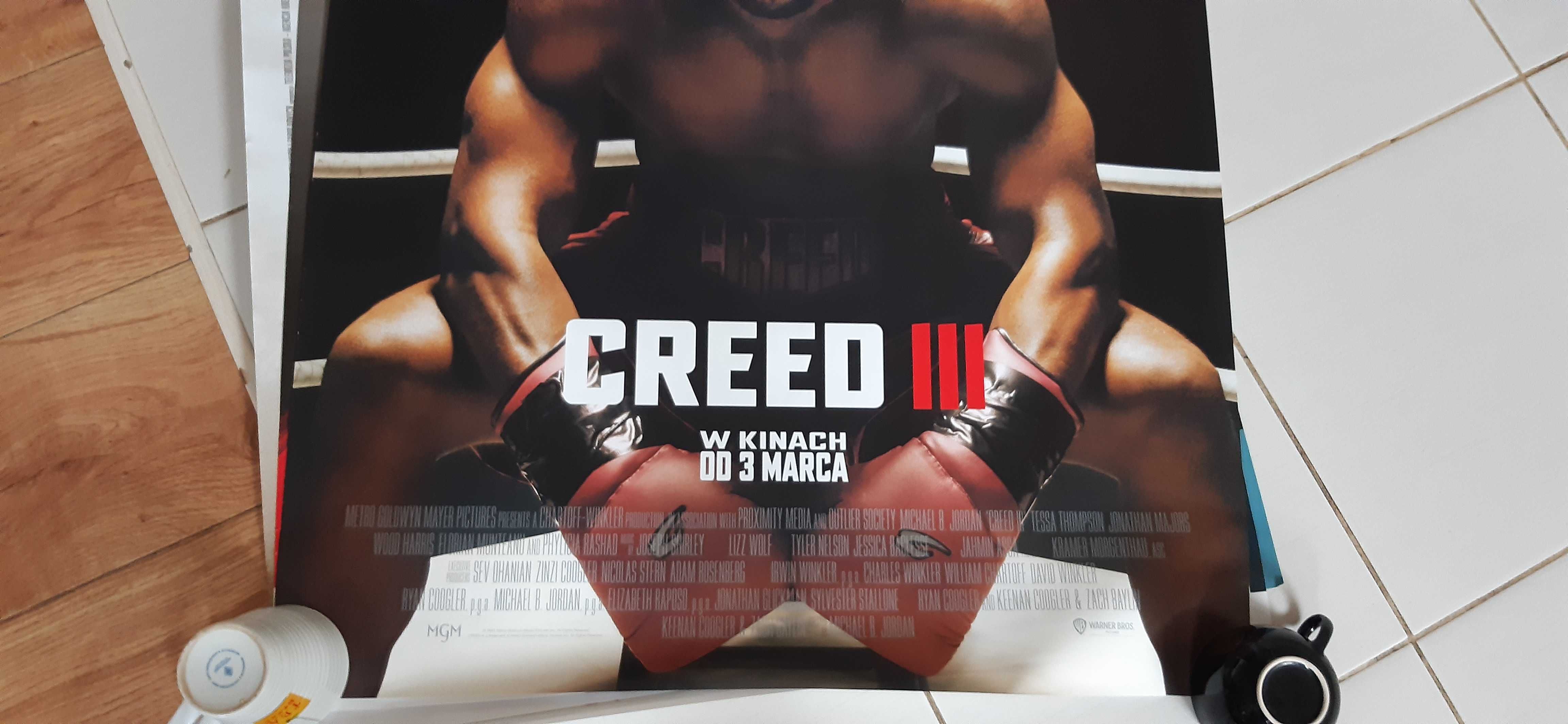 stary plakat filmowy z filmu bokserskiego creed 3