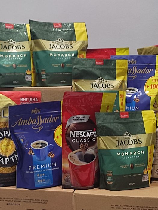 Кава Jacobs Кофе. МакКофе. Нескафе. Чорна карта. Амбассадор.