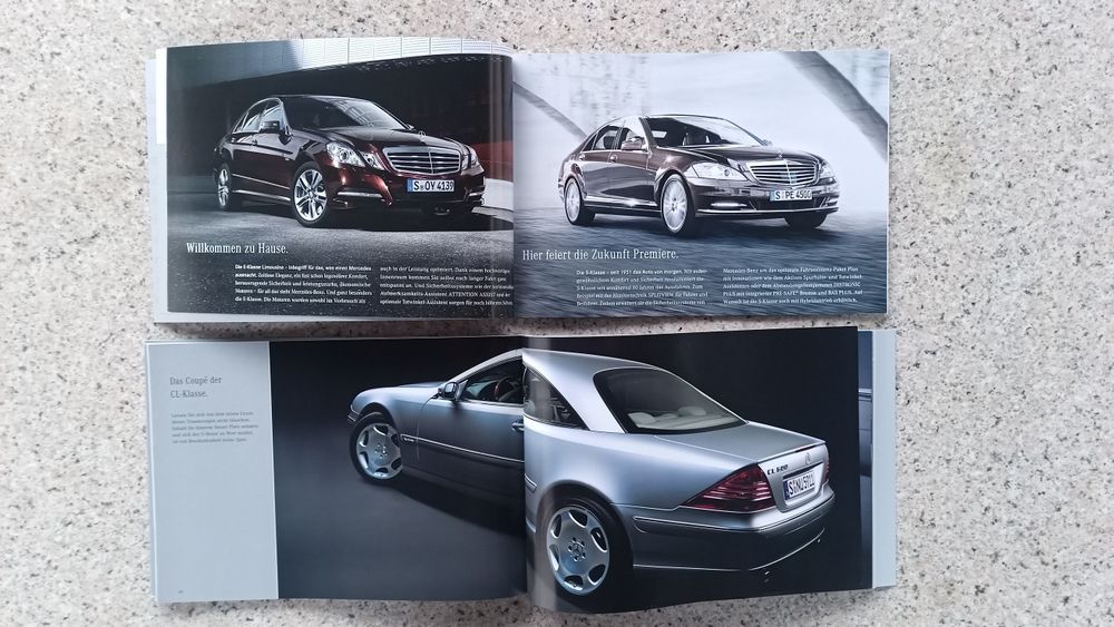 Mercedes Benz PERSONENWAGEN Program paleta modeli 2005 rok. Prospekty