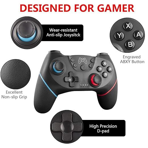 Kontroler Bezprzewodowy Diswoe Pro do Switch/Lite/OLED - Czarne