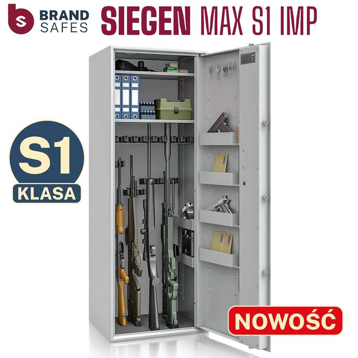 Szafa na broń SIEGEN MAX kl S1 17 szt. broni 85.01