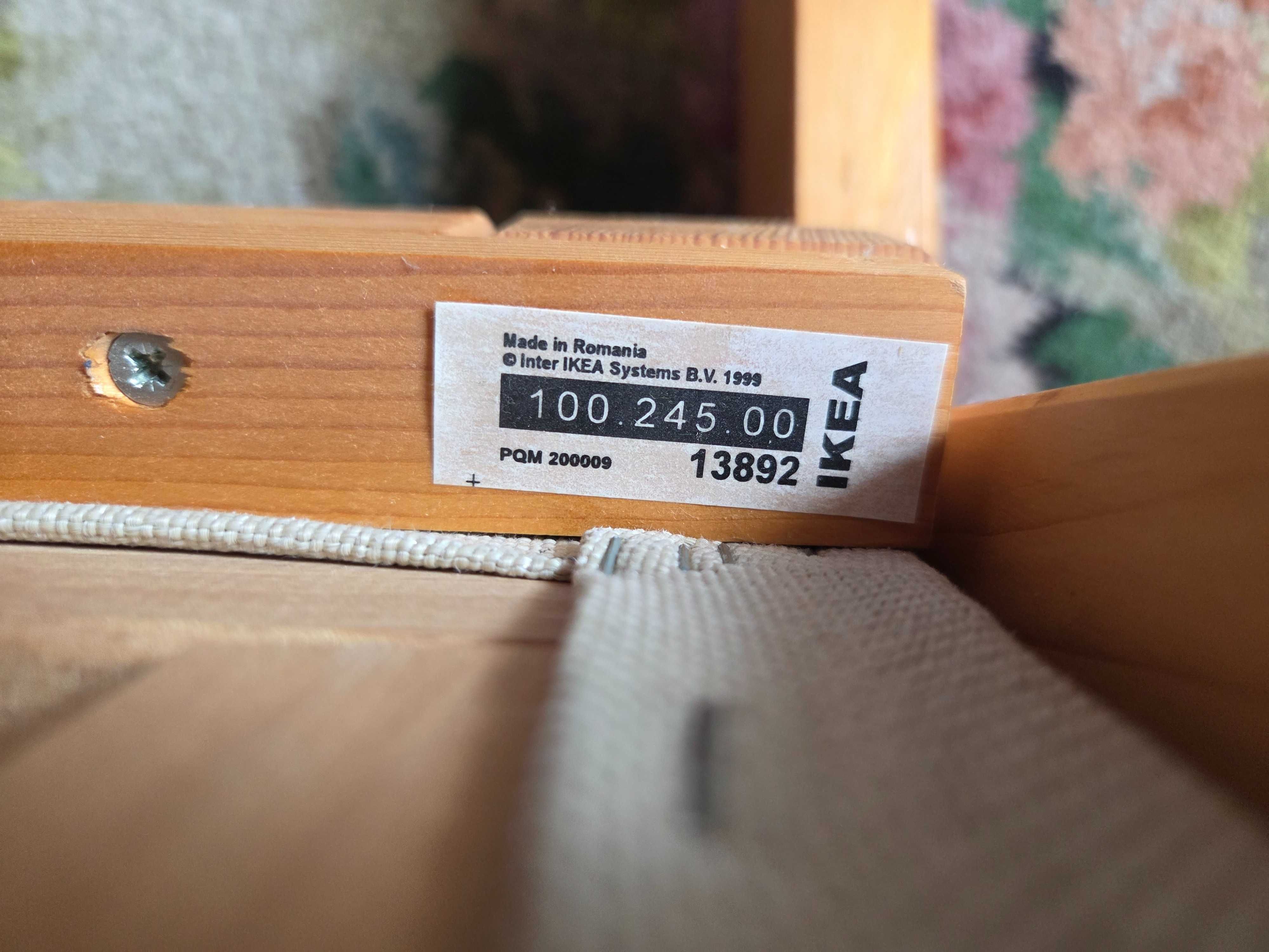 Fotel IKEA Nikkala - lite drewno - vintage 1999