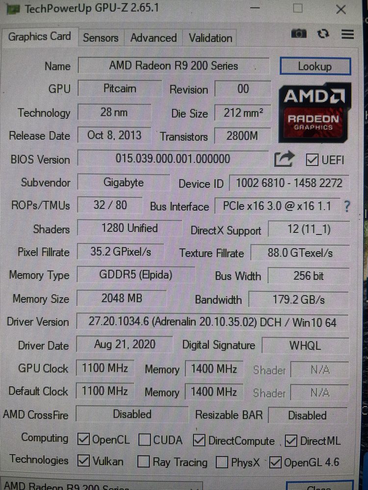 Gigabyte Radeon R9 270X WindForce 2GB GDDR5