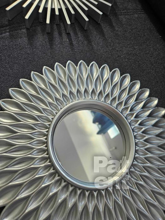 Lustra zestaw 3 luster w srebrnych ramkach do domu na ścianę dekoracja