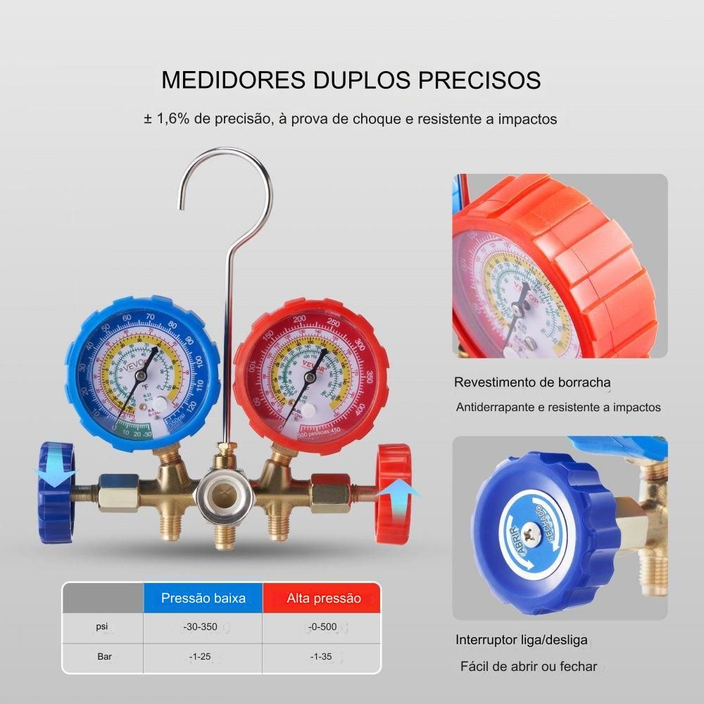 Kit de Medidor de AC R134A