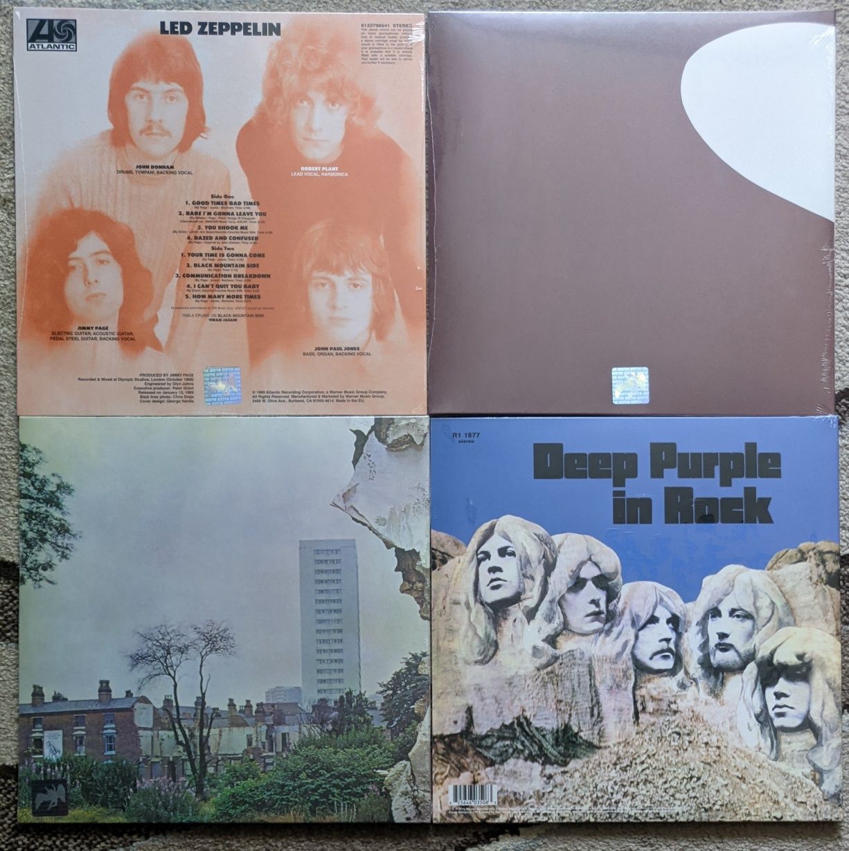 Виниловые пластинки Led Zeppelin, Deep Purple.Новые.