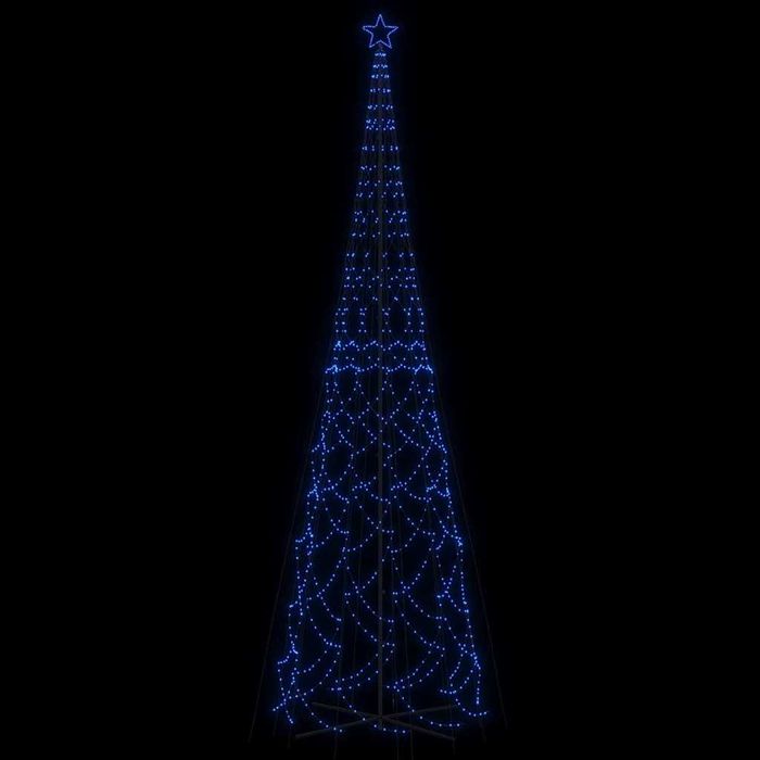 NOWA choinka LED 800 cm 8 niebieska do ogrodu lampki oświetlenie ZIMNY