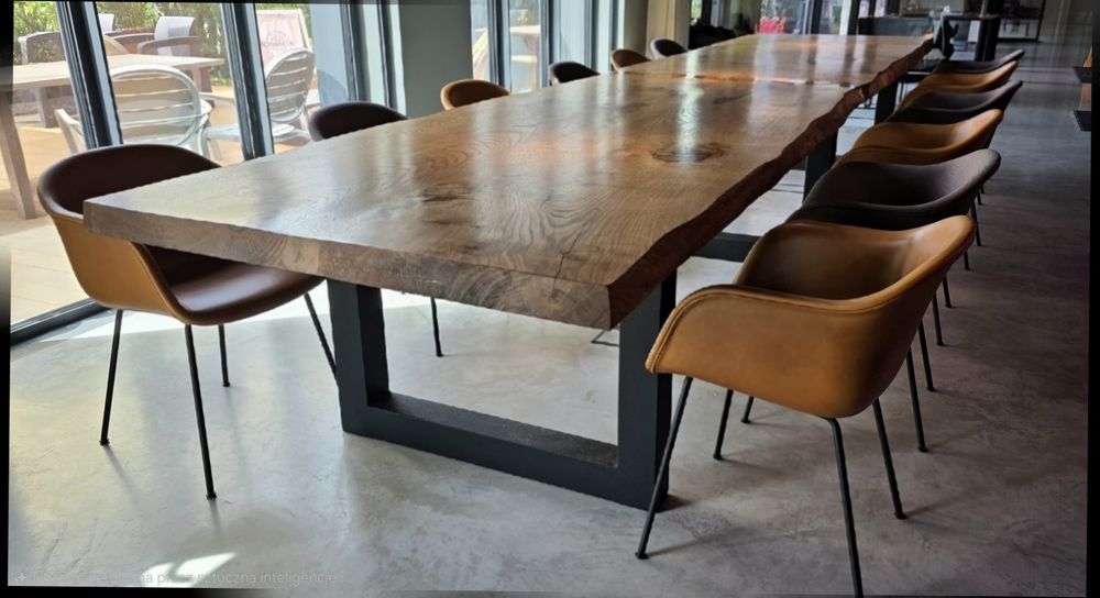 Stół konferencyjny dębowy nard spotkan biznesowych zarządu negocjacji