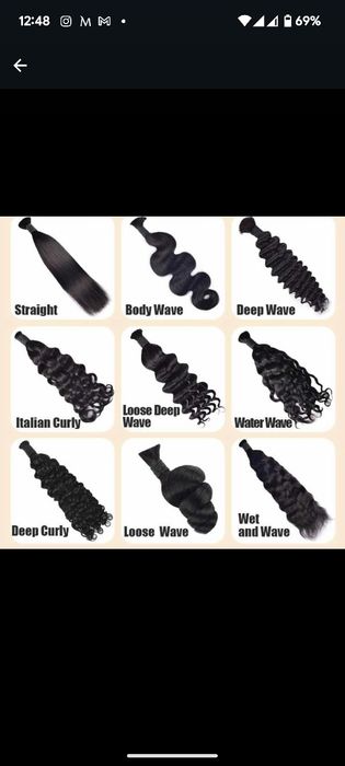 Extensões de Cabelo Humano Grade 10A - Vários Tamanhos e Texturas