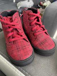 Trzewiki buty dziecięce czerwone traperki 22