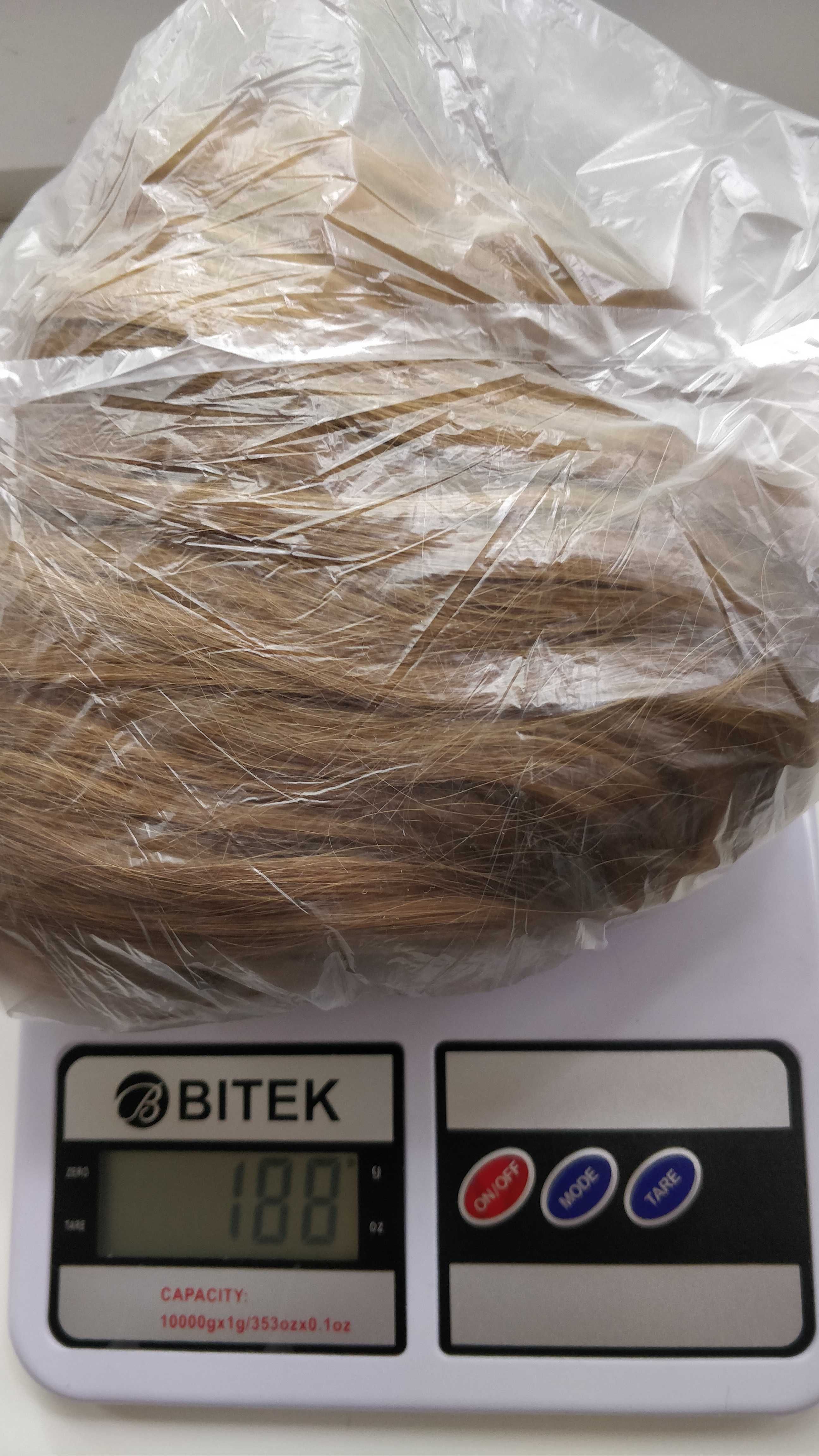 Волосы натуральные детские светло-русого цвета шиньон (250г)