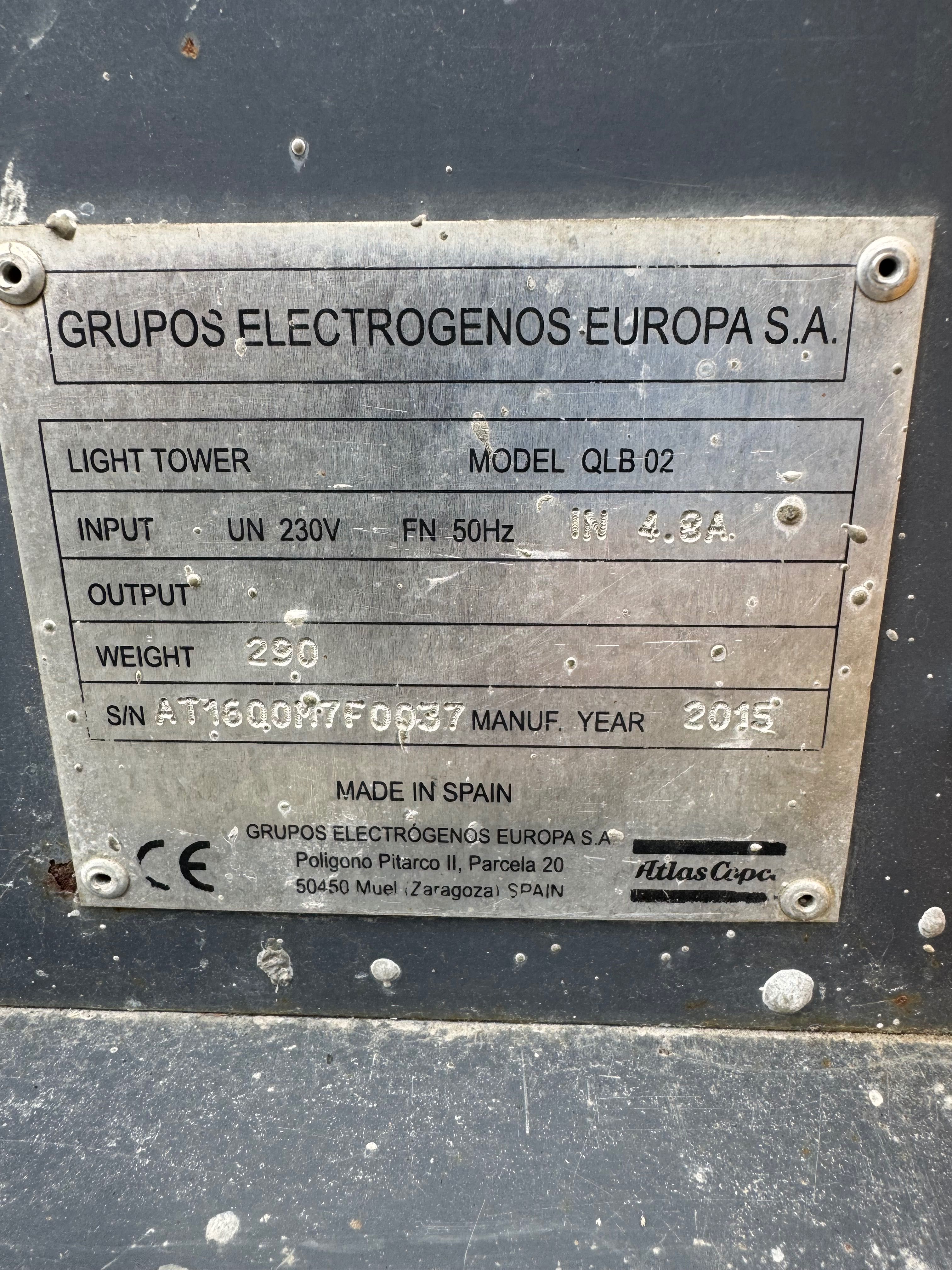 Maszt oświetlenia Atlas Copco QLB 02