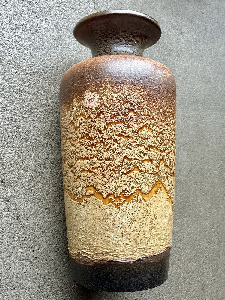 Wielki Vintage Wazon Fat Lava Scheurich Keramik 202-43 Unikat Design