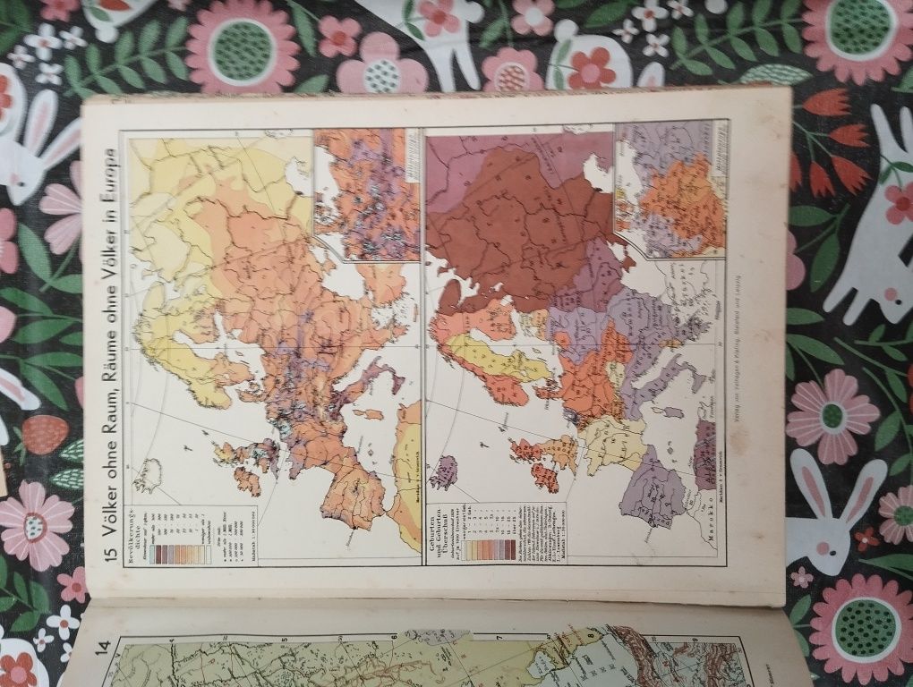 Stara Książka 1937 Olbrzymi Atlas