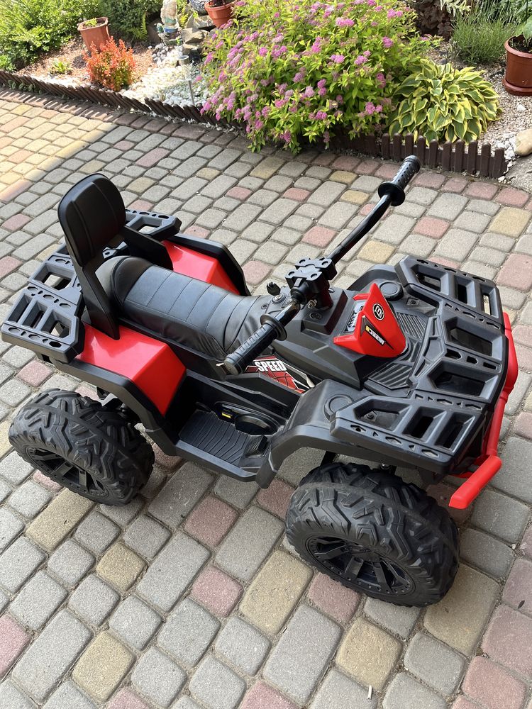 Дитячий  червоний електро квадроцикл Bambi M 4624EBLR машина