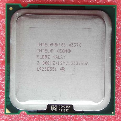 Intel Xeon X3370 3.00GHz, 12M Cache (Q9650) Socket 775 -4 ядра- (4000)
