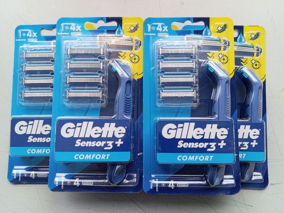 Gillette Sensor 3 Plus Comfort Rączka + 4 wkłady 5 opakowań