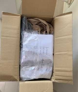 Кігтеточка-будиночок дерев'яна сірого кольору