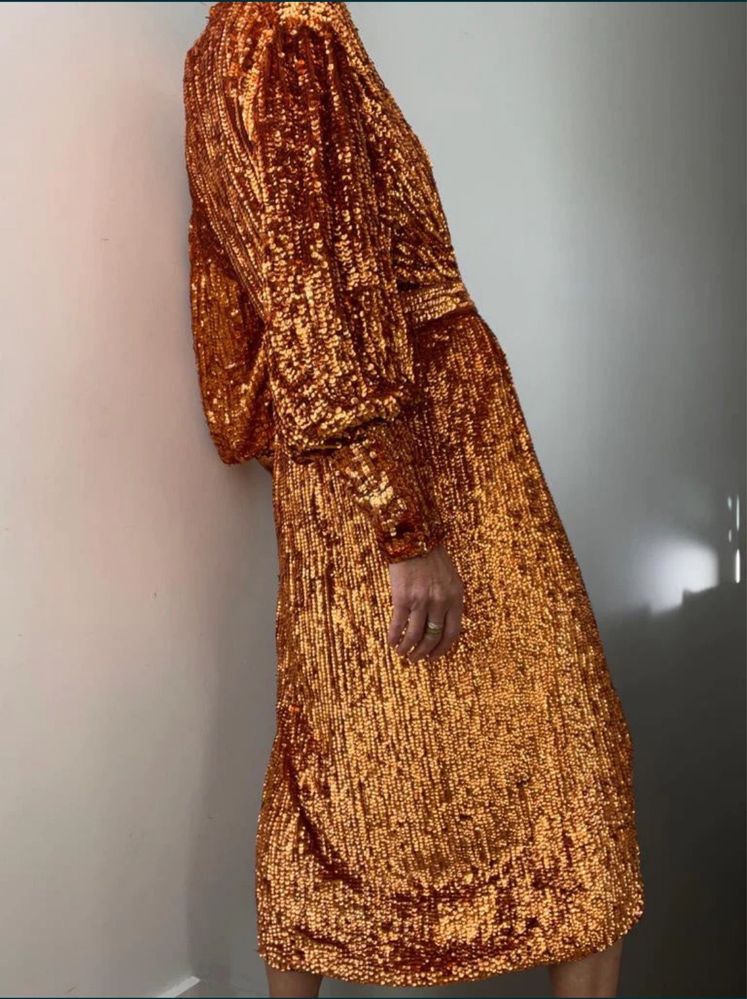 Asos cekinowa kopertowa sukienka midi midaxi asos luxe s 36 m 38